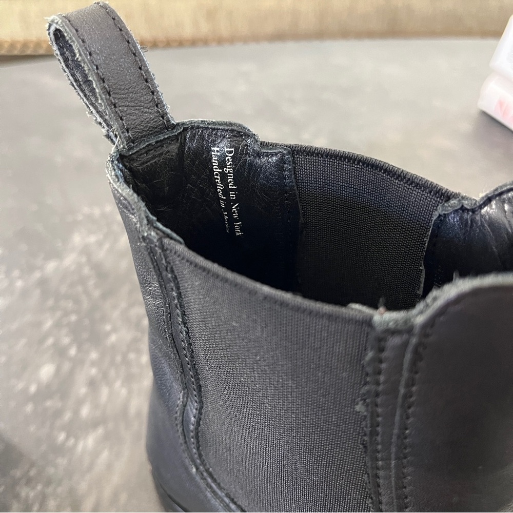 Thursday Boot Company Black Leather Ankle Chelsea Boot Block Heel Womens 6.5 - Picture 10 of 12